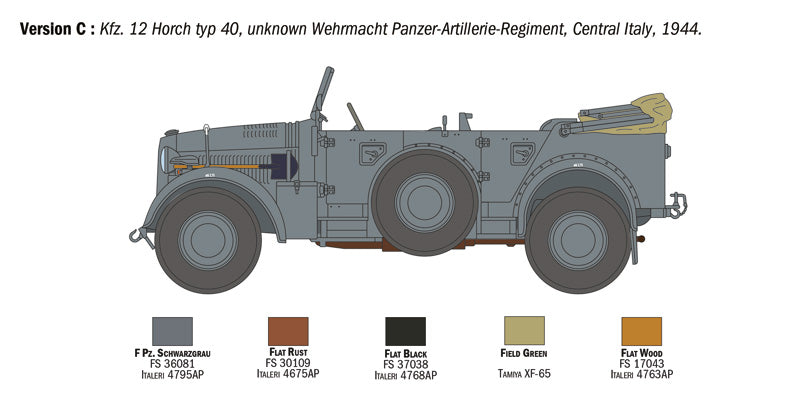 Italeri 6597 1:35 Kfz. 12 Horch 901 typ 40 Fruehen Ausf