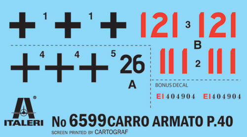 Italeri 6599 1:35 Carro Armato P40 Italian Heavy Tank