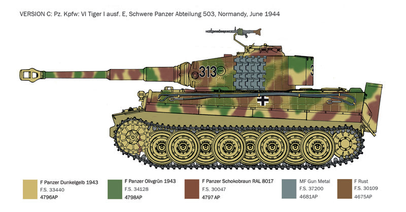 Italeri 6754 1:35 Pz.Kpfw.VI Tiger I Ausf.E late production