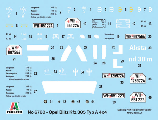 Italeri 6760 1:35 Kfz.305 Opel Blitz Typ A 4x4