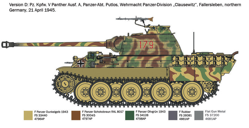 Italeri 7018 1:72 Pz.Kpfw.V Ausf.A Panther Sd. Kfz. 171