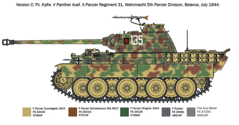 Italeri 7018 1:72 Pz.Kpfw.V Ausf.A Panther Sd. Kfz. 171