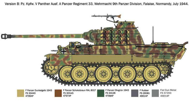 Italeri 7018 1:72 Pz.Kpfw.V Ausf.A Panther Sd. Kfz. 171