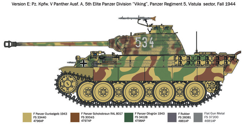 Italeri 7018 1:72 Pz.Kpfw.V Ausf.A Panther Sd. Kfz. 171