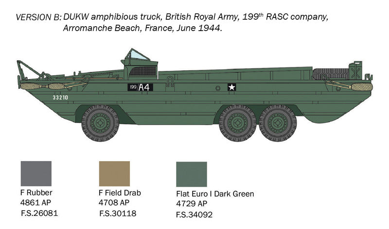 Italeri 7022 1:72 GMC DUKW 353 Amphibious truck