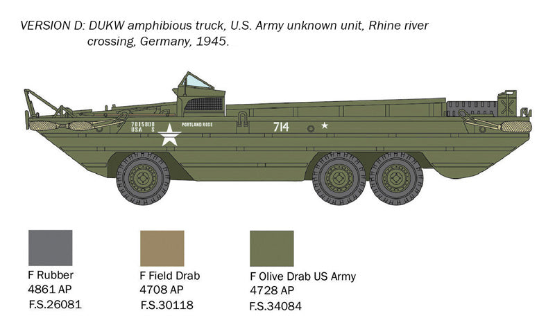 Italeri 7022 1:72 GMC DUKW 353 Amphibious truck