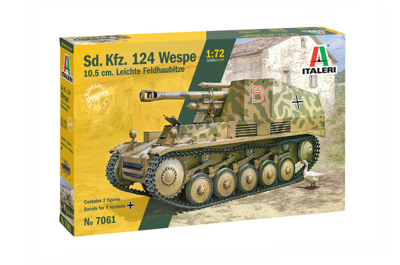 Italeri 7061 1:72 Sd.Kfz.124 'Wespe' 10.5cm Leichte Felhaubitze