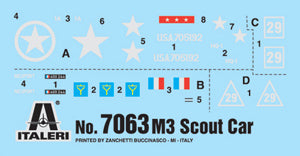 Italeri 7063 1:72 M3A1 Scout Car