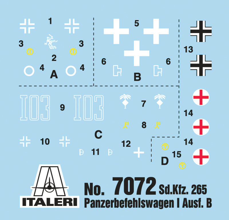 Italeri 7072 1:72 German Sd.Kfz.265 Panzerbefehlswagen