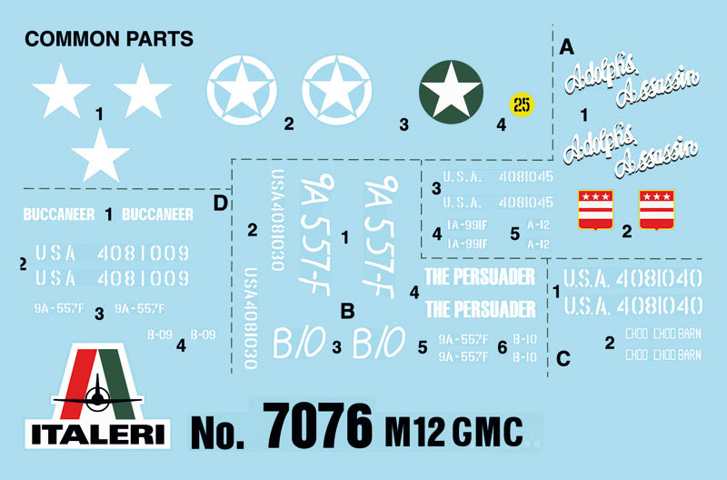 Italeri 7076 1:72 M12 Gun Motor Carriage