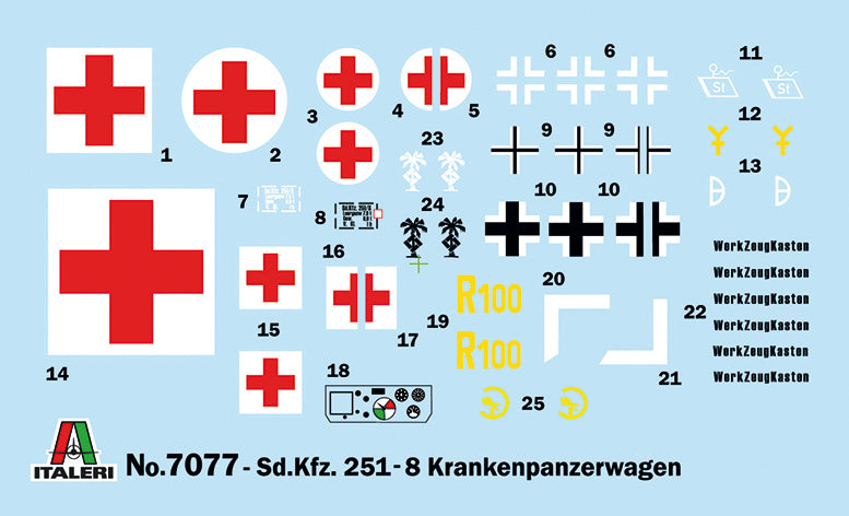 Italeri 7077 1:72 Sd.Kfz.251/8 Ausf.C Ambulance