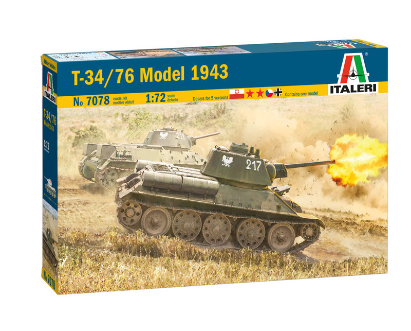 Italeri 7078 1:72 Soviet T-34/76 Model 1943