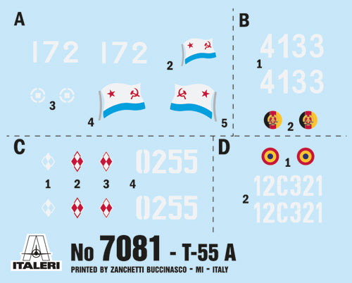 Italeri 7081 1:72 Soviet T-55 MBT
