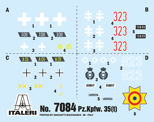 Italeri 7084 1:72 Pz. Kpfw. 35(t)