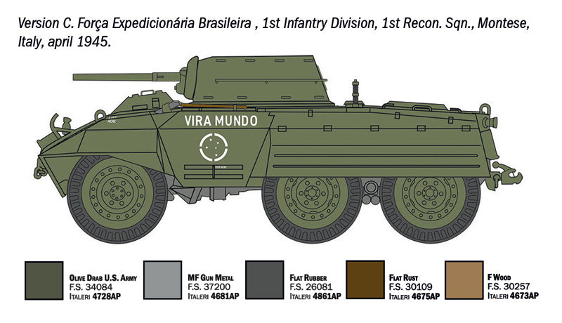 Italeri 7087 1:72 M8 Greyhound / M20