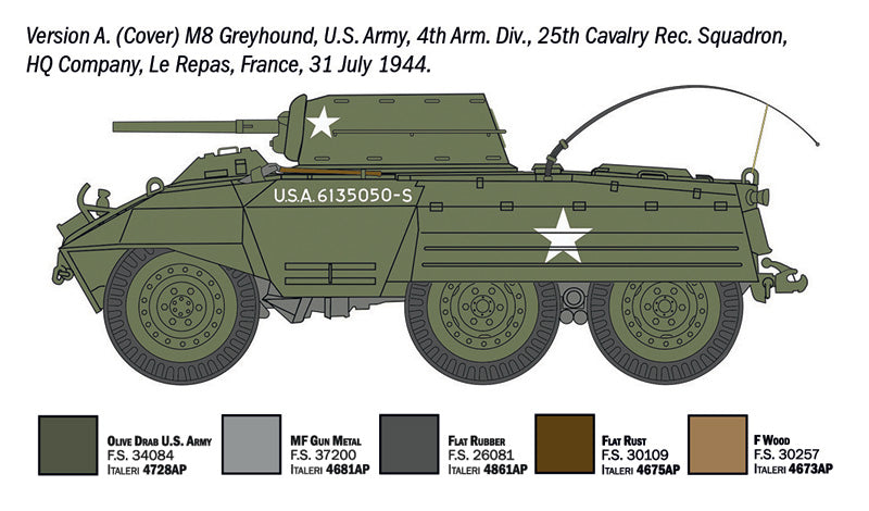 Italeri 7087 1:72 M8 Greyhound / M20