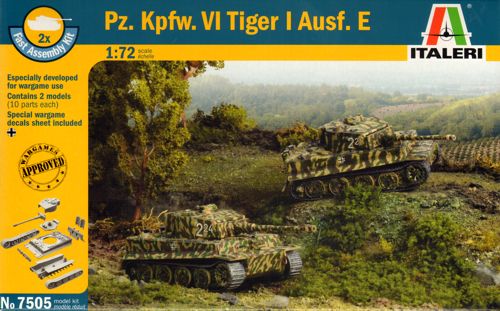 Italeri 7505 1:72 Pz.Kpfw.VI Ausf.E Tiger I (Fast Assembly)