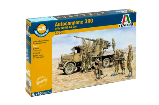 Italeri 7508 1:72 Autocannone RO3 with 90/53 AA Gun