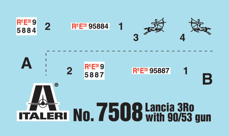 Italeri 7508 1:72 Autocannone RO3 with 90/53 AA Gun