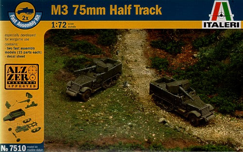 Italeri 7510 1:72 M3 75mm Half Track (Fast Assembly)