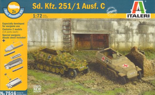 Italeri 7516 1:72 German Sd.Kfz.251/1 Ausf.C