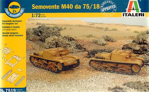 Italeri 7519 1:72 Semovente M40 da 75/18