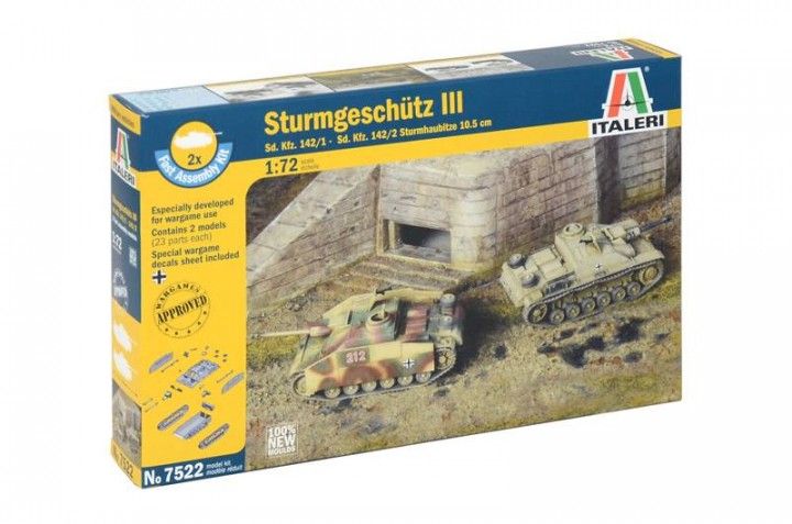 Italeri 7522 1:72 Sturmgeschutz III Ausf.F Sd.Kfz.142/1 (Fast Assembly)