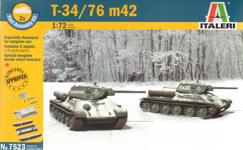 Italeri 7523 1:72 Soviet T-34/76m42 (Fast Assembly)