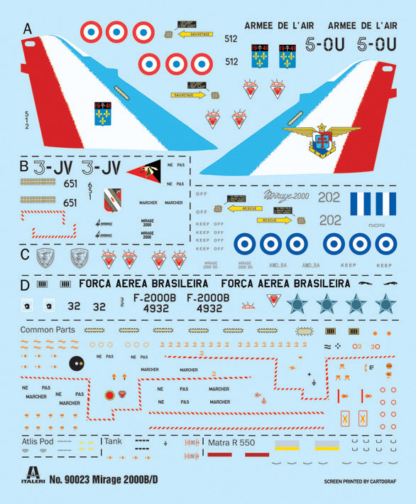 Italeri 90023 1:72 Dassault_Mirage 2000B/D