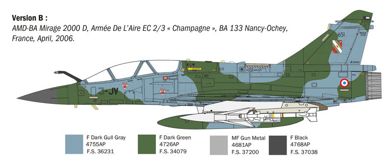 Italeri 90023 1:72 Dassault_Mirage 2000B/D