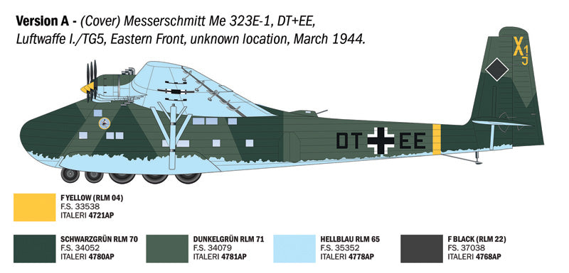 Italeri 90104 1:72 Messerschmitt Me-323 Gigant with engines