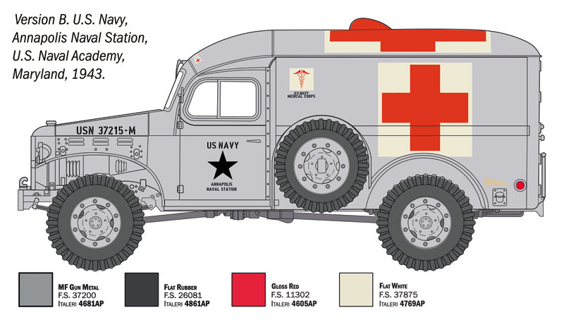 Italeri 90226 1:35 Dodge WC54 Ambulance