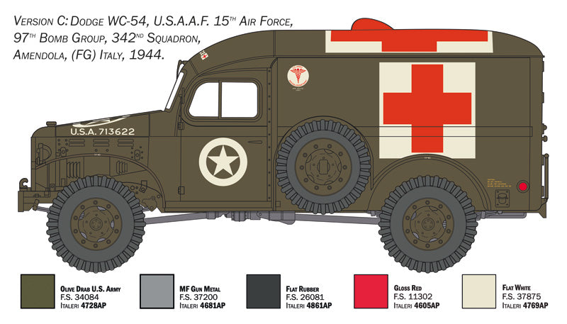 Italeri 90226 1:35 Dodge WC54 Ambulance