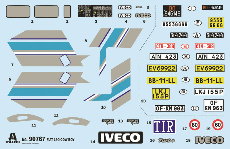 Italeri 90767 1:24  Iveco 190.38 Cowboy