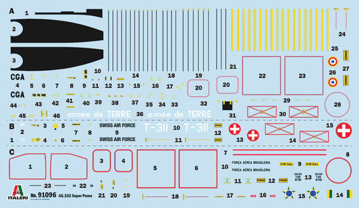Italeri 91096 1:72 Eurocopter AS332 Super Puma