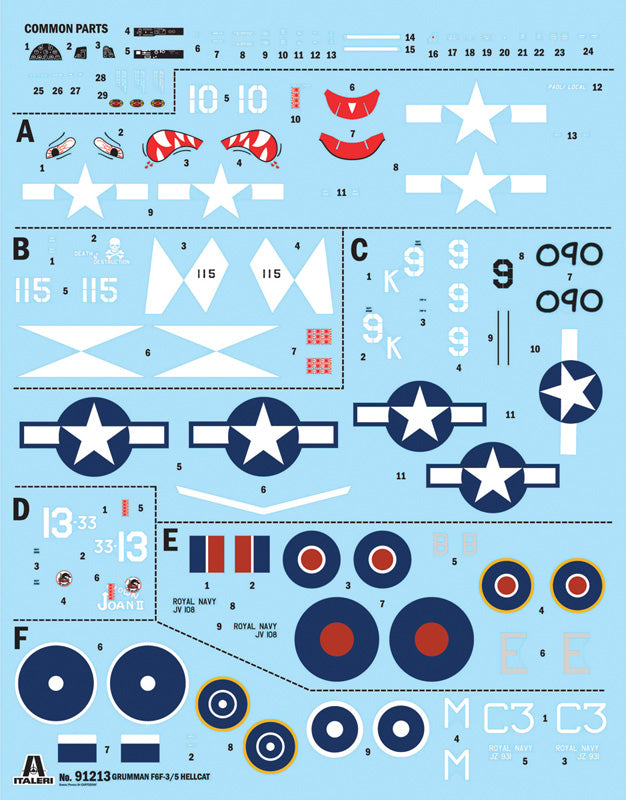 Italeri 91213 1:72 Grumman F6F-3/F6F-5 Hellcat