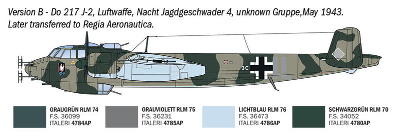 Italeri 91266 1:72 Dornier Do-217 J1/J2 Nachtjäger