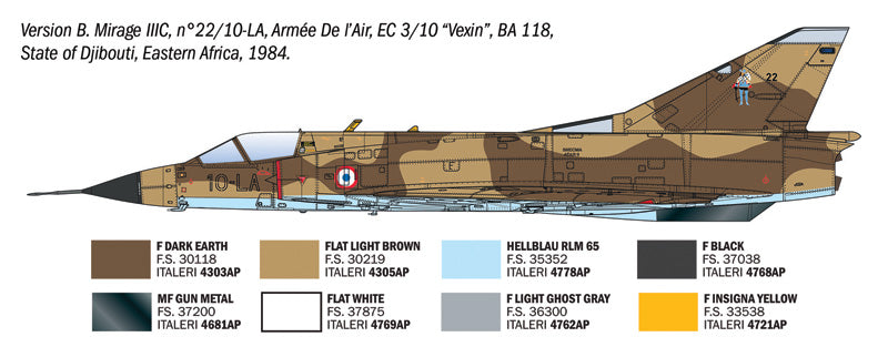 Italeri 92505 1:32 Dassault Mirage IIIC