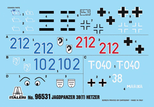 Italeri 96531 1:35 Jagdpanzer 38(t) Hetzer L