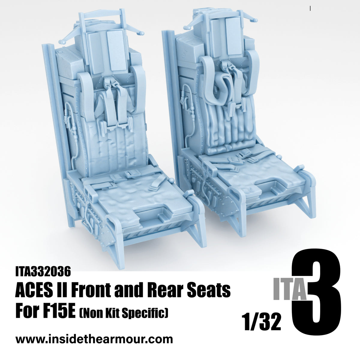 Inside the Armour ITA332036 1:32 ACES II seats (2 seats)