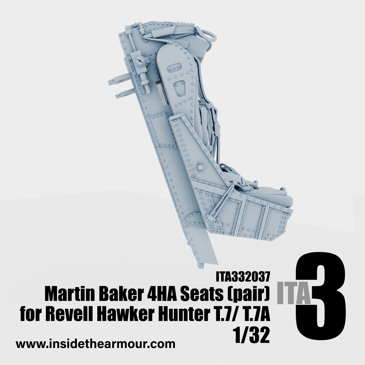 Inside the Armour ITA332037 1:32 Martin Baker 4HA seats for Revell Hawker Hunter T.7/ T.7A.