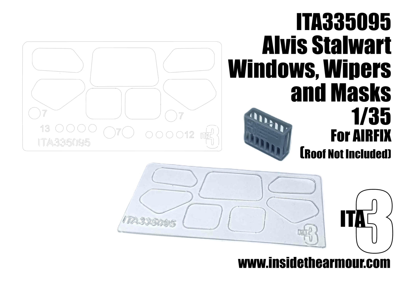 Inside the Armour ITA335095 1:35 Alvis FV622 STALWART replacement Windows and Wipers