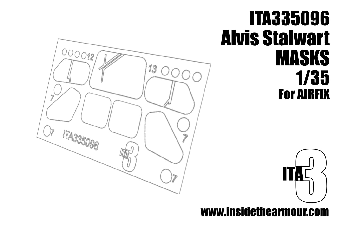 Inside the Armour ITA335096 1:35 Alvis FV622 STALWART Masks