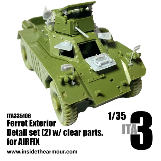 Inside the Armour ITA335106 1:35 Ferret Exterior Pt2, with clear parts