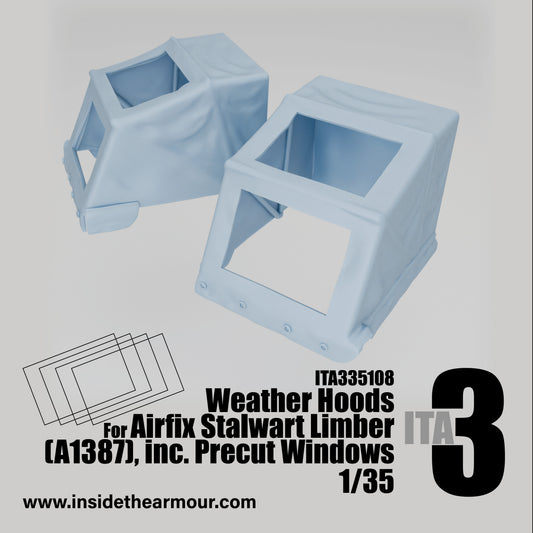 Inside the Armour ITA335108 1:35 Alvis FV622 STALWART pair of 3D printed weather hoods