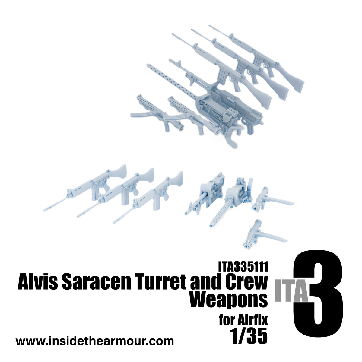 Inside the Armour ITA335111 1:35 Saracen Turret and Crew Weapon Set