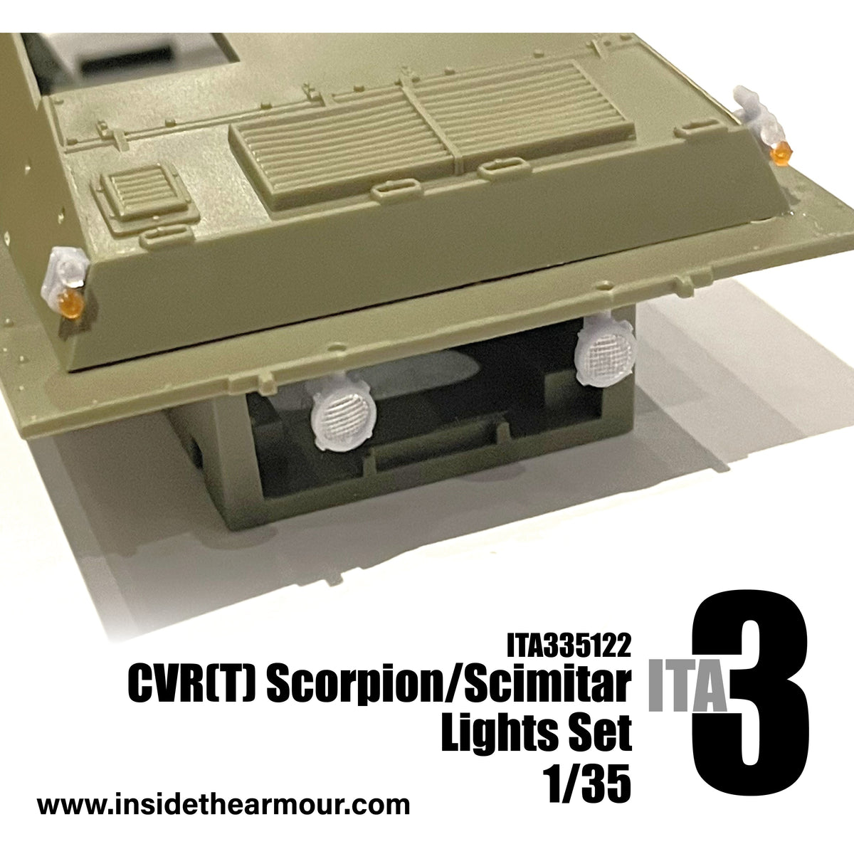 Inside the Armour ITA335122 1:35 CVR(T) Lights set for Scorpion and Scimitar