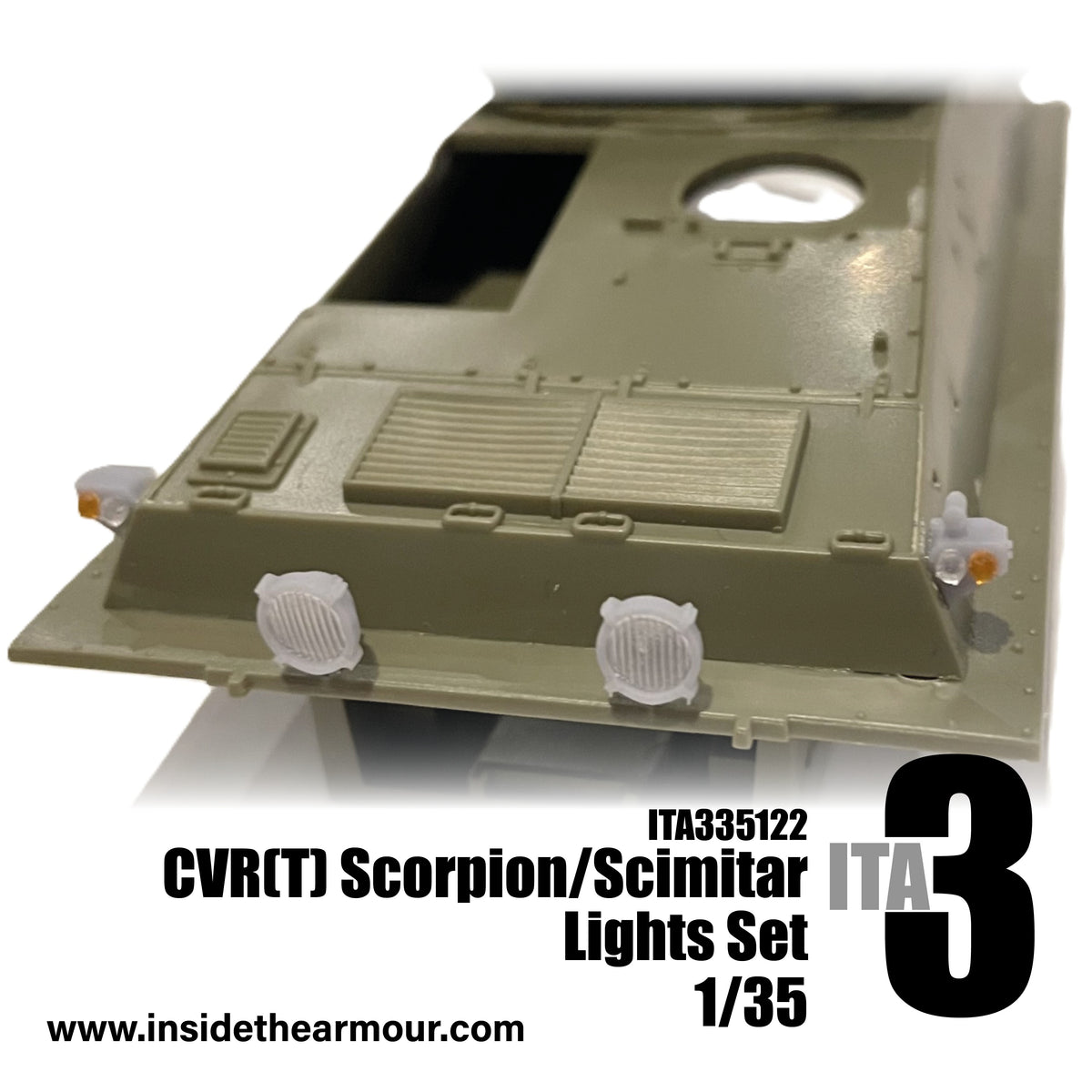 Inside the Armour ITA335122 1:35 CVR(T) Lights set for Scorpion and Scimitar