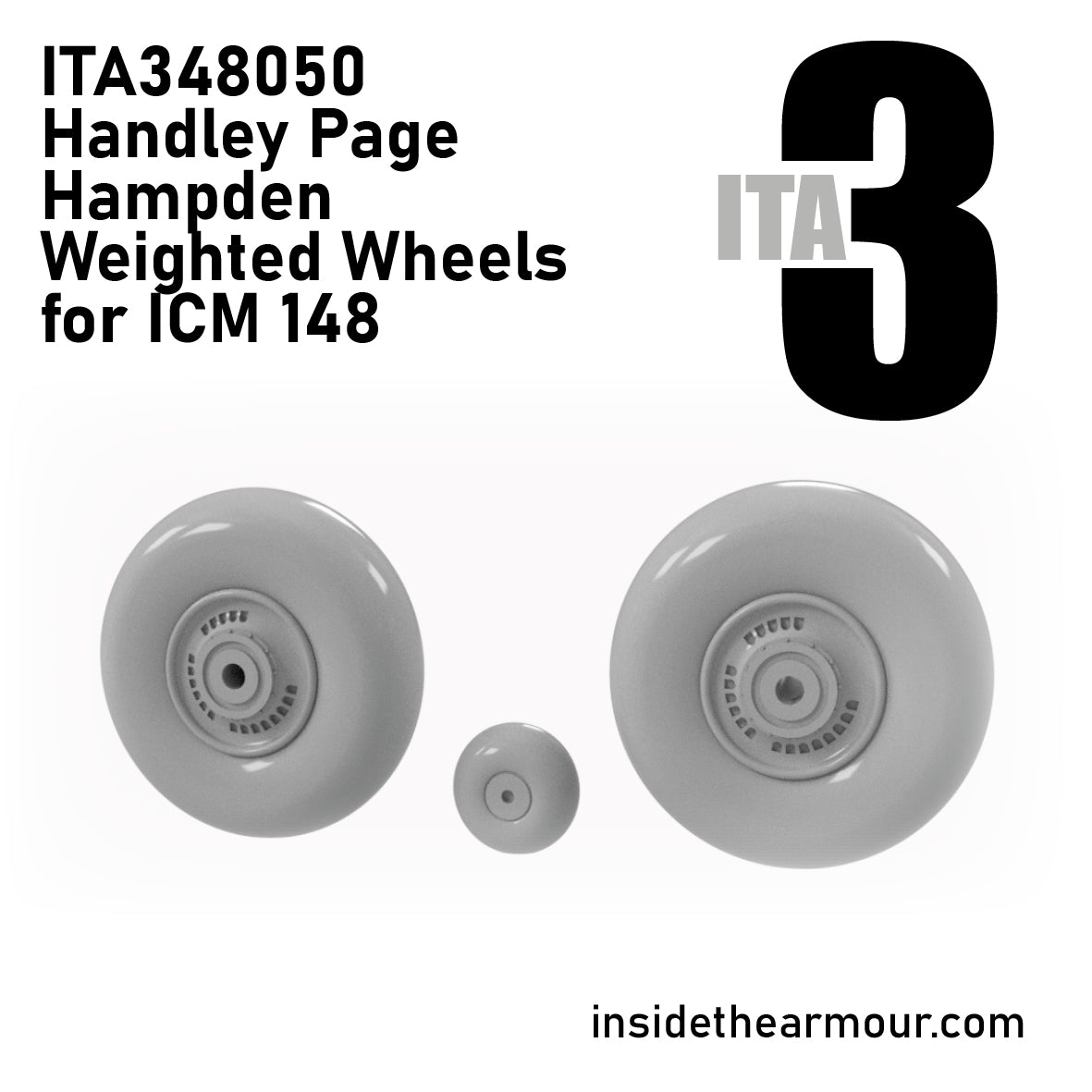 Inside the Armour ITA348050 1:48 Handley-Page Hampden B Mk.I weighted wheels