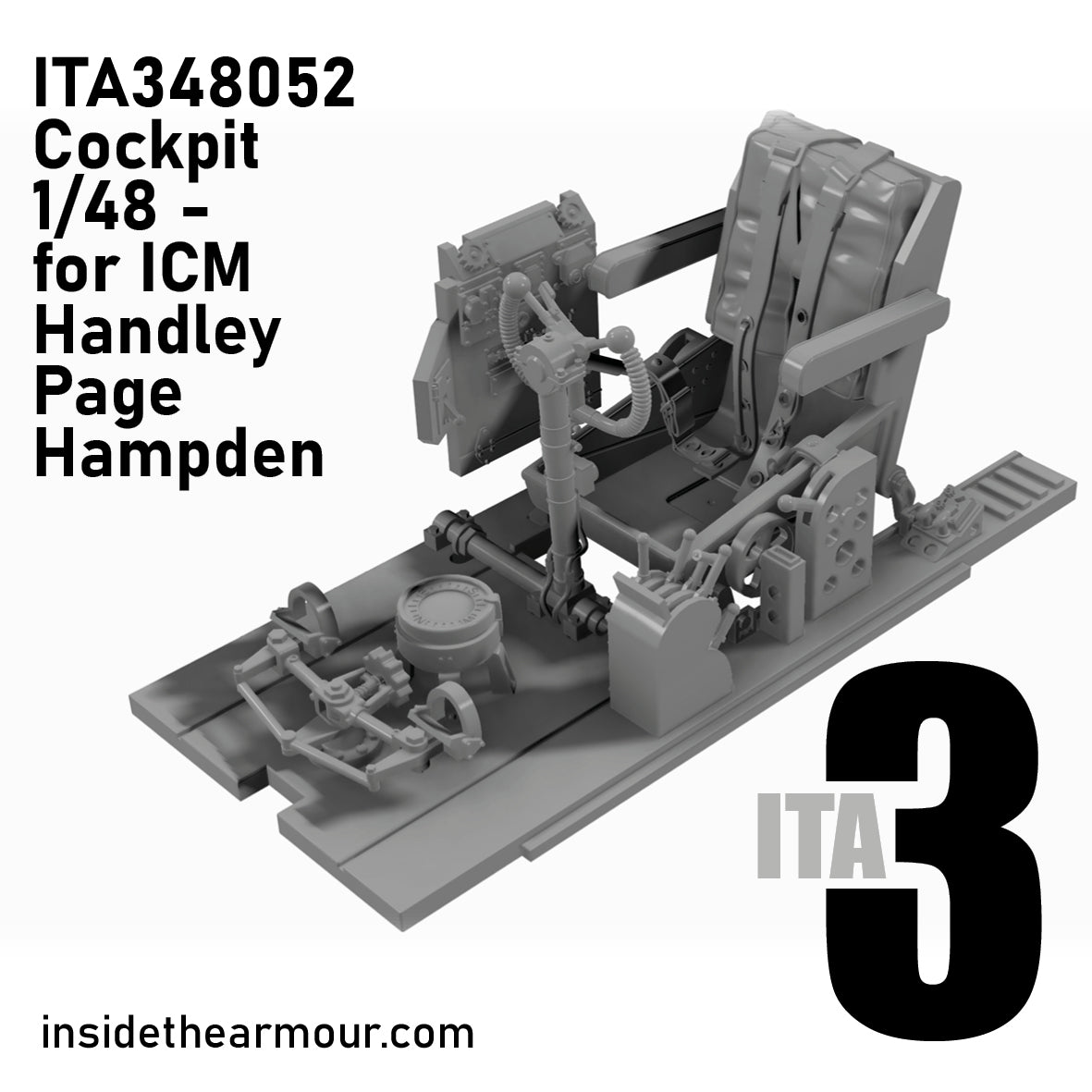 Inside the Armour ITA348052 1:48 Handley-Page Hampden B Mk.I Cockpit set